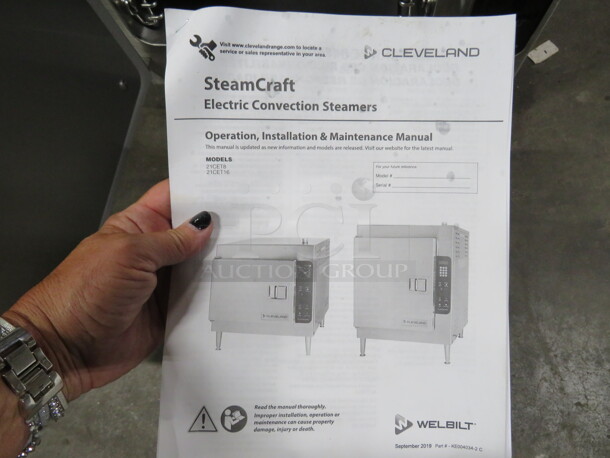One SS Cleveland Electric Convection Steamer, With Manual. Model# 21CET8. 21X31X22.5. LOOKS NEW! $9591.00 - Image 4 of 5