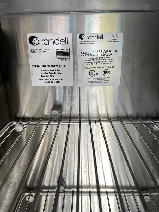 New! RANDELL 52365 REFRIGERATED MEGA TOP BREADING TABLE STATION FRIED CHICKEN NSF 115 Volt Tested and Working! - Image 11 of 11
