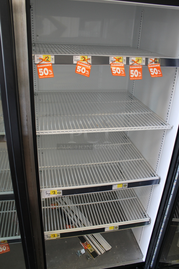 2016 True GDM-72-HC-TSL01 Metal Commercial 3 Door Reach In Cooler Merchandiser w/ Poly Coated Racks. 115 Volts, 1 Phase. Tested and Working! - Image 5 of 6