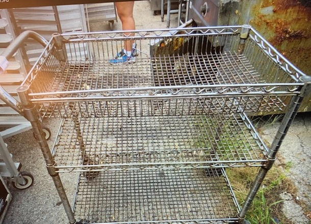 One Metro Cart With 3 Shelves On Casters. 34X18X35 - Image 1 of 1