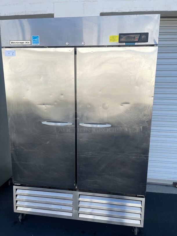 Nice! Beverage Air Commercial Two Door Refrigerator NSF 115 Volt Tested and Working!  - Image 7 of 8