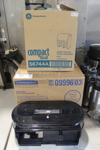 3 Various Dispensers Including Toilet Paper and Hand Towel. 3 Times Your Bid!