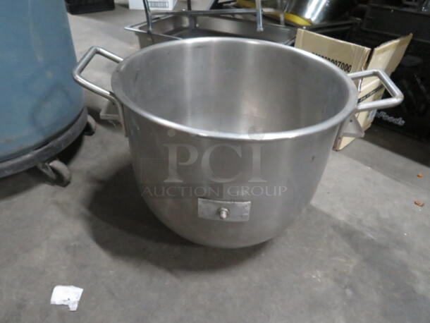 One Stainless Steel Hobart 30 Quart Bowl.