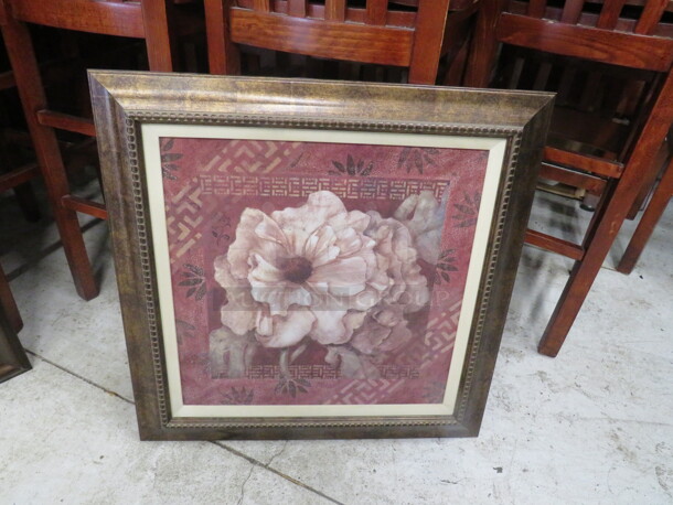 One 27X27 Beautiful Framed Matted Picture.