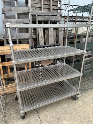 One Shelving System With SS Shelves On Casters 48X24X60