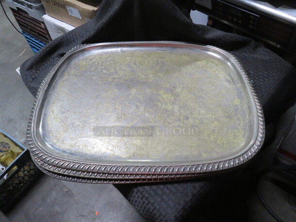 23X18 Silver Plate Serving Tray. - Image 1 of 1