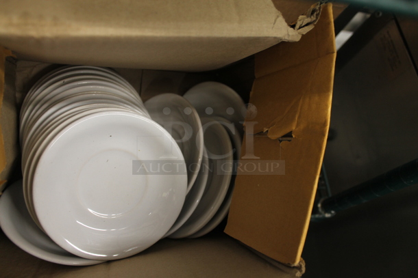 ALL ONE MONEY! Lot of Various Items Including White Saucers - Image 1 of 3