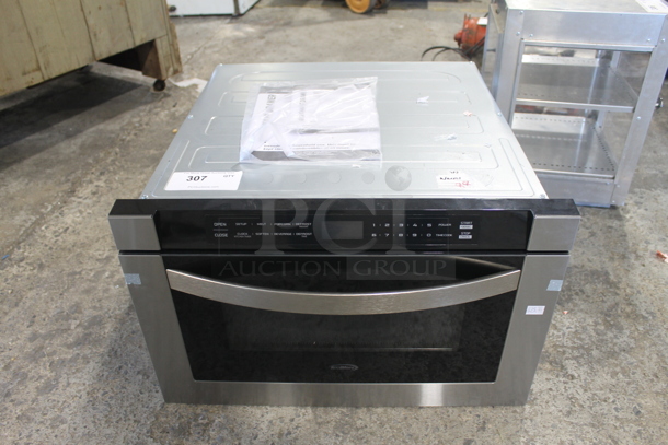 BRAND NEW SCRATCH AND DENT! 2023 KoolMore KM-MD-1SS Stainless Steel Commercial Microwave Oven Drawer. 120 Volts, 1 Phase. Tested and Working! - Image 1 of 8