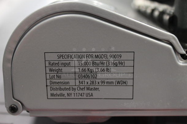 Chef Master 90019 Single Burner Butane Range in Hard Gray Case. - Image 5 of 5