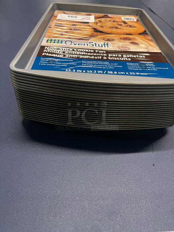 Brand New! OvenStuff Commercial Non-Stick Cookie Pan Baking Sheets - Image 3 of 7
