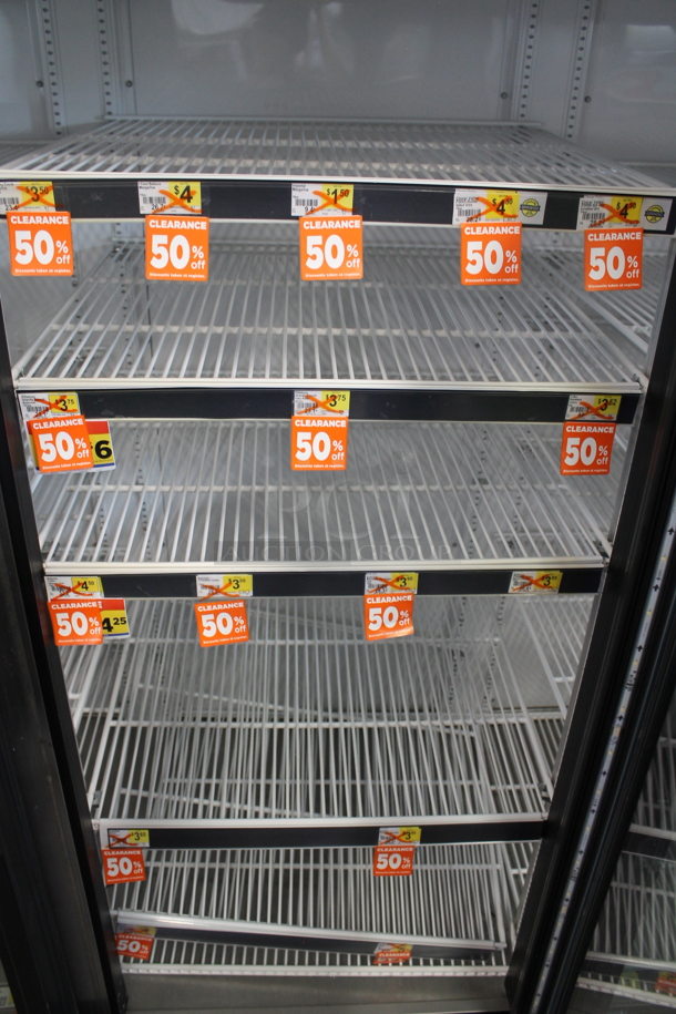 2016 True GDM-72-HC-TSL01 ENERGY STAR Metal Commercial 3 Door Reach In Cooler Merchandiser w/ Poly Coated Racks. 115 Volts, 1 Phase. Tested and Working! - Image 4 of 5