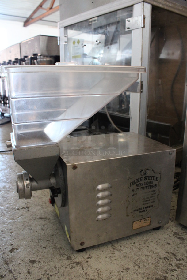 2017 Olde Tyme Model PN2 Stainless Steel Commercial Countertop Single Hopper Peanut Butter Mill Nut Grinder. 115 Volts, 1 Phase. 11x21x21. Cannot Test Due To Plug Style - Image 2 of 8