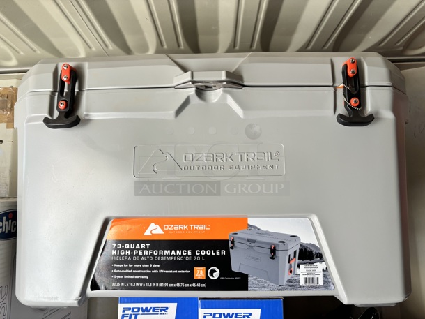 AMAZING!! Ozark Trail 73 Quart High Performance Hard Sided Cooler with Microban®. Keeps Ice Up To 9 DAYS WIDTH: 30-1/2 DEPTH: 19.20 HEIGHT: 18.30 