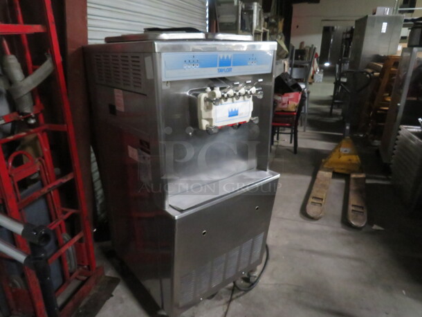 One WORKING Taylor Air Cooled 2 Flavor Twist Soft Serve Machine On Casters. 208-230 Volt. Model# 339-27. 26X33X59 - Image 3 of 3