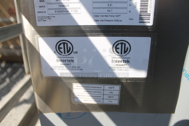 BRAND NEW SCRATCH AND DENT! 2022 Mainstreet 541HTDT403 Stainless Steel Commercial Straight Pass Through Dishwasher. 208-240 Volts, 1 Phase. - Image 8 of 12