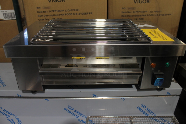 BRAND NEW SCRATCH AND DENT! 2023 Hoocoo IBG-18 Stainless Steel Commercial Countertop Electric Powered Barbecue BBQ Grill. 110 Volts, 1 Phase. Tested and Working! - Image 3 of 7