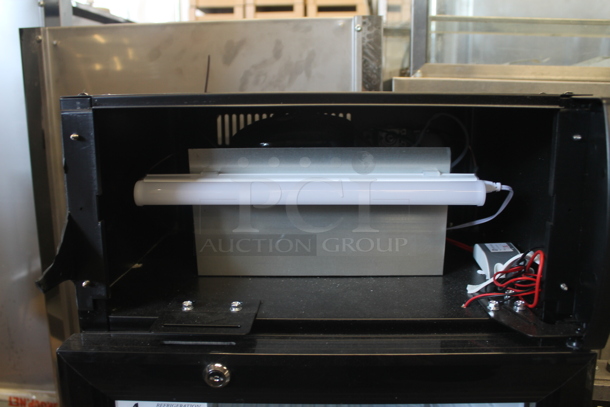 BRAND NEW SCRATCH AND DENT! Avantco 360SC40 Commercial Black Countertop Display Cooler With Polycated Shelves. Missing Top Panel. 110-120V. Tested and Working! - Image 2 of 8