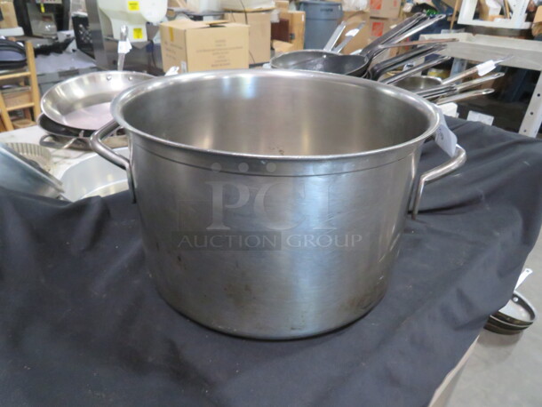 One Stainless Steel Stock Pot. 12.5X8