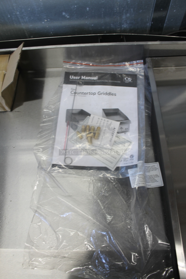 BRAND NEW SCRATCH AND DENT! CPG 351GTCPG Cooking Performance Group Commercial Stainless Steel Natural Gas 48" Countertop Griddle on Galvanized Legs. 120,000 BTU.   - Image 5 of 9