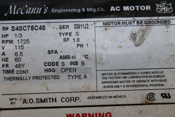 McCann's Carbonator. 115 Volts, 1 Phase. - Image 4 of 6