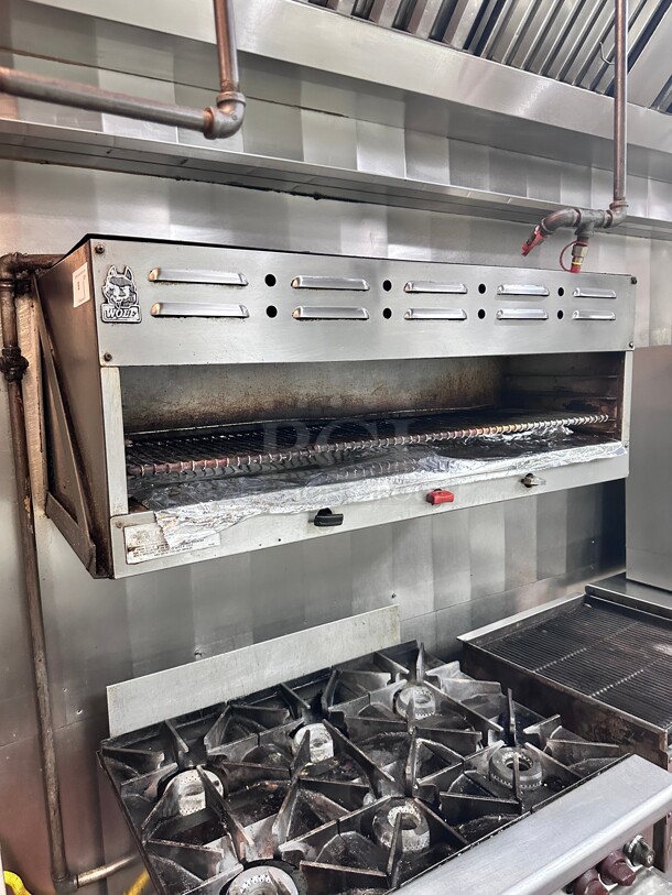 Working! Wolf CMSS-48 48 inch Gas Cheese Melter Broiler w/ Infrared Burner, Stainless, Natural Gas NSF Tested and Working! - Image 1 of 7
