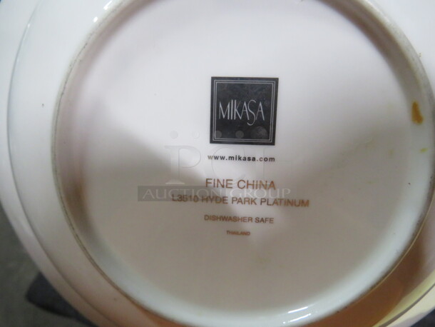 One 9 Inch Silver Rim Serve Bowl. - Image 2 of 2