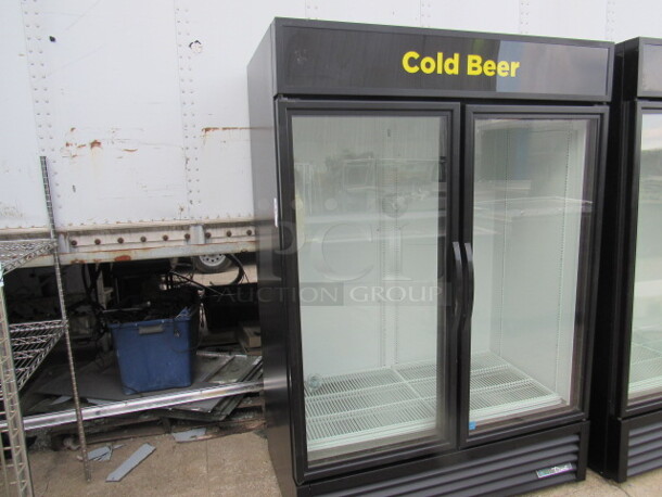 One True 2 Door Glass Display Cooler With 6 Racks. Working! 115 Volt. Model# GDM-49-HC-TSLO1. 54X31X78.5 - Image 1 of 5