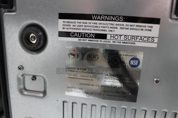 Keurig K150P Metal Countertop Single Cup Coffee Machine. 120 Volts, 1 Phase.  - Image 4 of 6