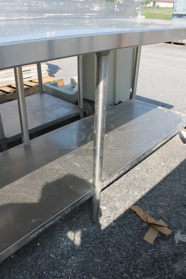 Stainless Steel Commercial Table w/ Back Splash and Under Shelf. - Image 5 of 5