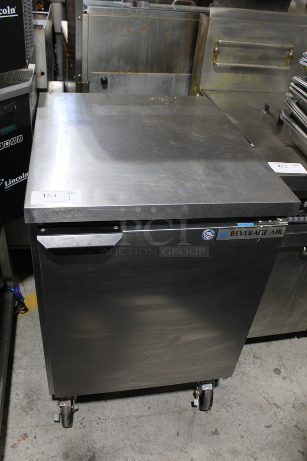 Beverage Air WTF24AHC Stainless Steel Commercial Single Door Undercounter Cooler on Commercial Casters. 115 Volts, 1 Phase. Tested and Working! - Image 1 of 3