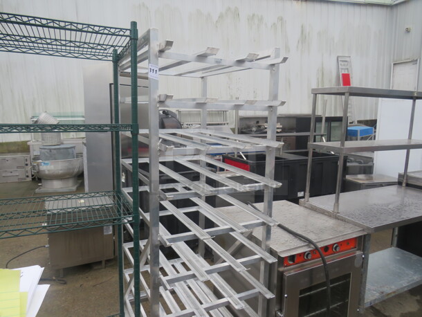 One Aluminum 10lb Can Rack. 25X35X71 - Image 1 of 1