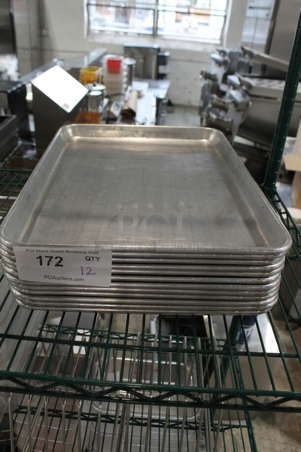 12 Metal Half Size Baking Pans. 12 Times Your Bid!