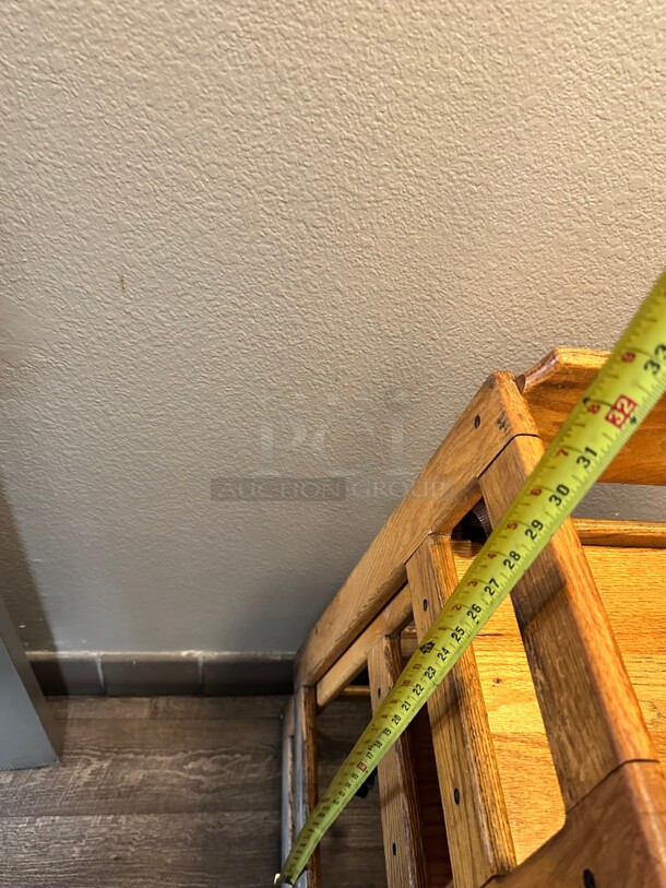 Youngstar Assembled Stacking Restaurant Wood High Chair with Light Finish NSF 
12x12x32 - Image 5 of 5