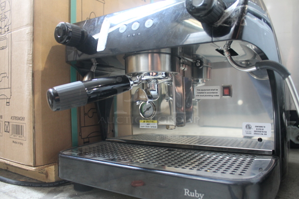 	BRAND NEW SCRATCH AND DENT! 2022 Gaggia CGG191A50NU Stainless Steel Commercial Countertop Single Group Espresso Machine w/ Portafilter and Steam Wand. 115 Volts, 1 Phase. Tested and Working! - Image 8 of 8