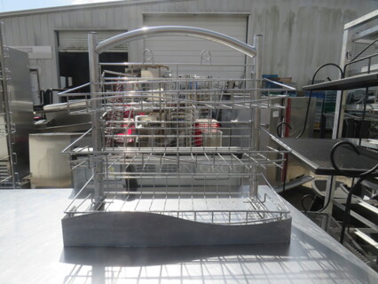 One Metal 2 Shelf Merchandising Shelf System. 24X14X25