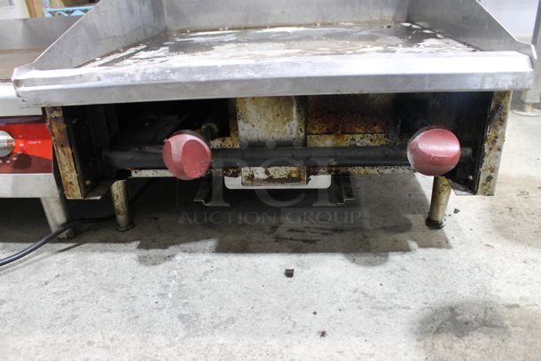 Stainless Steel Commercial Countertop Natural Gas Powered Flat Top Griddle.  - Image 6 of 6