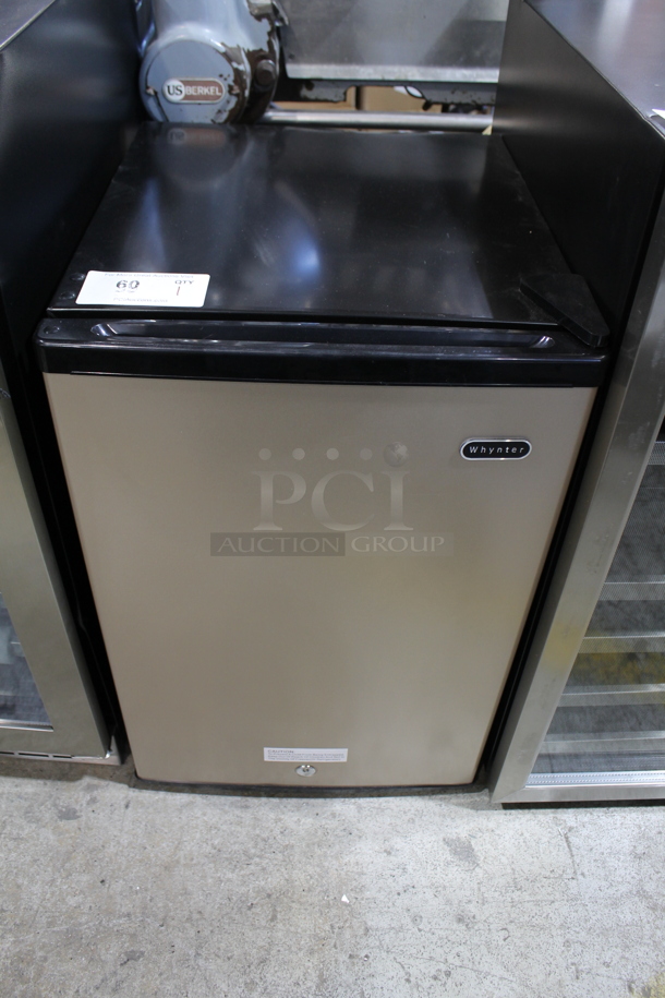 BRAND NEW SCRATCH AND DENT! Whynter CUF-210SSg 2.1 cu.ft Energy Star Upright Freezer with Lock in Rose Gold. 115 Volts, 1 Phase. Tested and Working! - Image 1 of 3