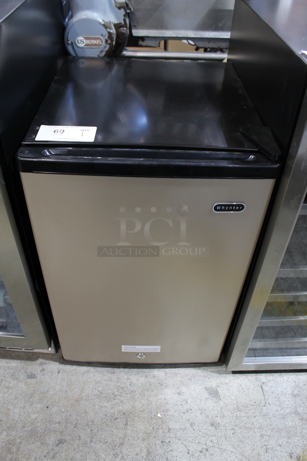 BRAND NEW SCRATCH AND DENT! Whynter CUF-210SSg 2.1 cu.ft Energy Star Upright Freezer with Lock in Rose Gold. 115 Volts, 1 Phase. Tested and Working! - Item #1098023