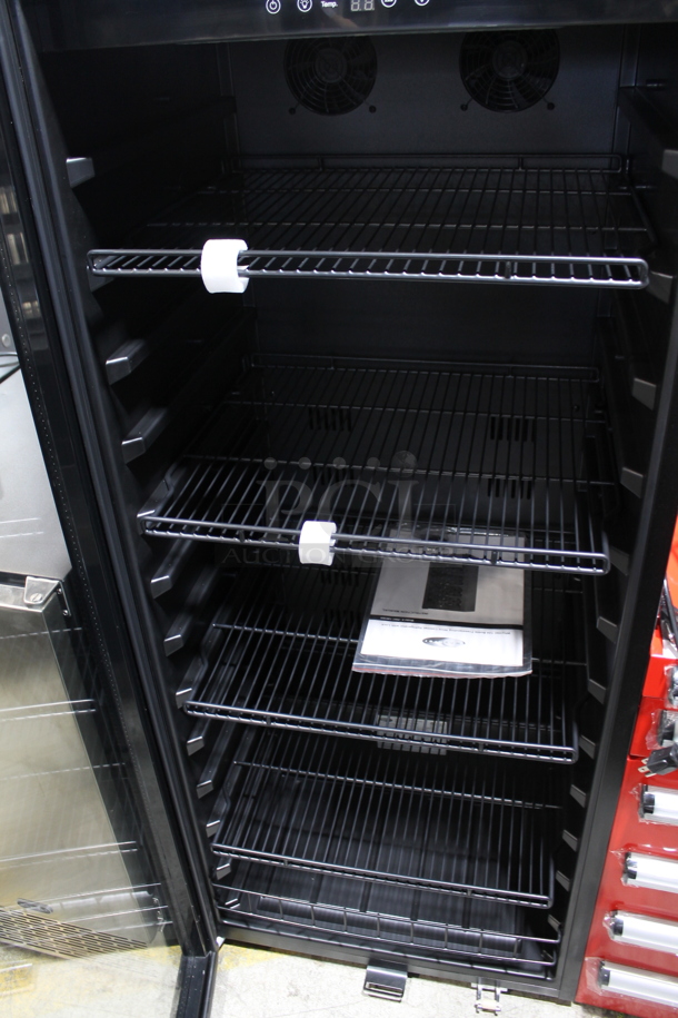 BRAND NEW SCRATCH AND DENT! Whynter FWC-1201BB Metal Freestanding 34 Bottle Wine Cooler Merchandiser w/ Touch Screen. 115 Volts, 1 Phase. Tested and Working! - Image 4 of 6