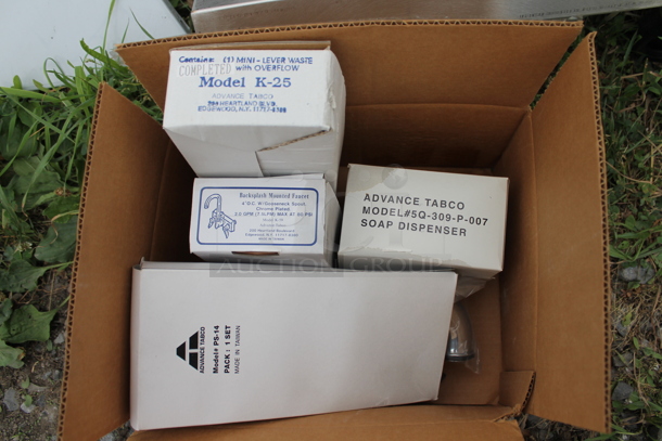 BRAND NEW SCRATCH AND DENT! Advance Tabco Stainless Steel Commercial Single Bay Wall Mount Sink w/ Cabinet. - Image 8 of 9