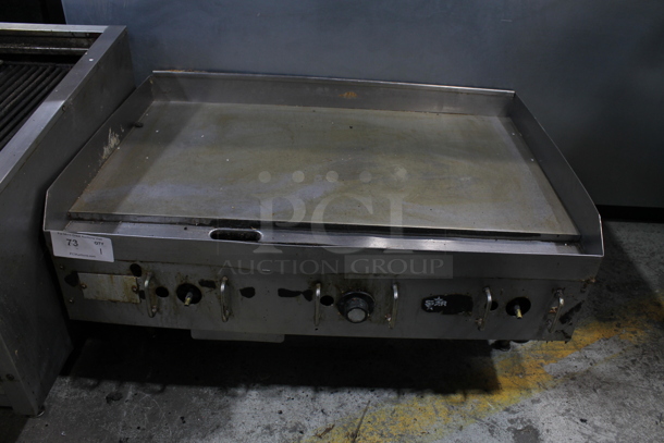 Star 636 Stainless Steel Commercial Countertop Gas Powered Flat Top Griddle.  - Image 1 of 5