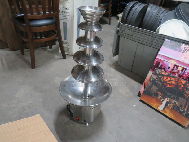 One Stainless Steel Chocolate Fountain.