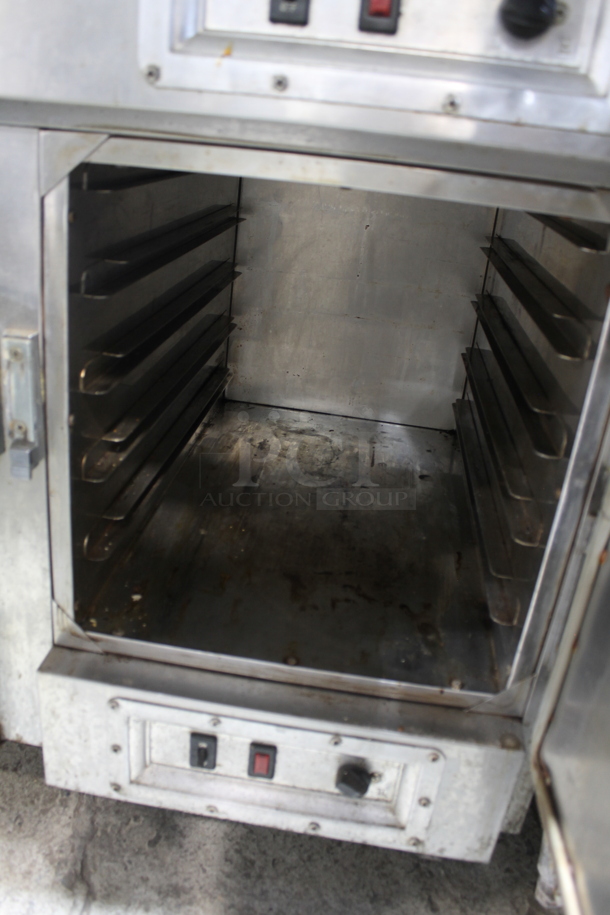 Hot Food Boxes CW2 Stainless Steel Commercial 2 Well Steam Table w/ 2 Door Holding Cabinet on Commercial Casters. 115 Volts, 1 Phase. Tested and Powers On But Does Not Get Warm - Image 6 of 8