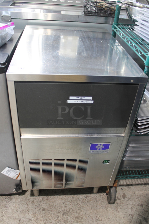 2018 Manitowoc UNF0200A Stainless Steel Commercial Self Contained Undercounter Ice Machine. 115 Volts, 1 Phase. 