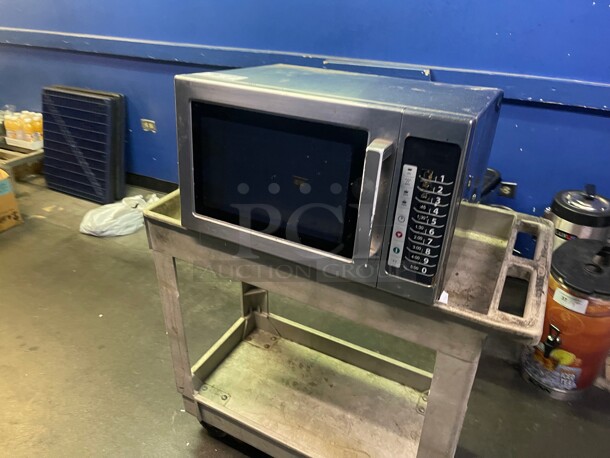 Amana RCS10TS Stackable Commercial Microwave with Push Button Controls - 120V, 1000W Tested and Working! - Image 4 of 8