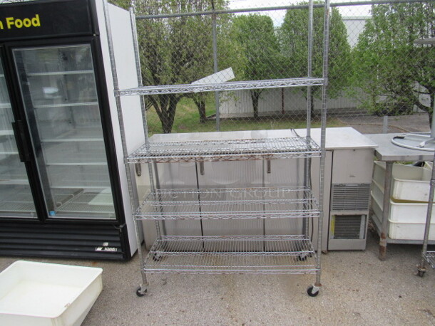 One Metro Shelf With 4 Shelves On Casters. 48X18X76 - Image 1 of 1