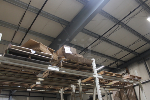 ALL ONE MONEY! THREE PALLET LOT of BRAND NEW Cardboard Boxes and Four Extra Pallets. BUYER MUST REMOVE.