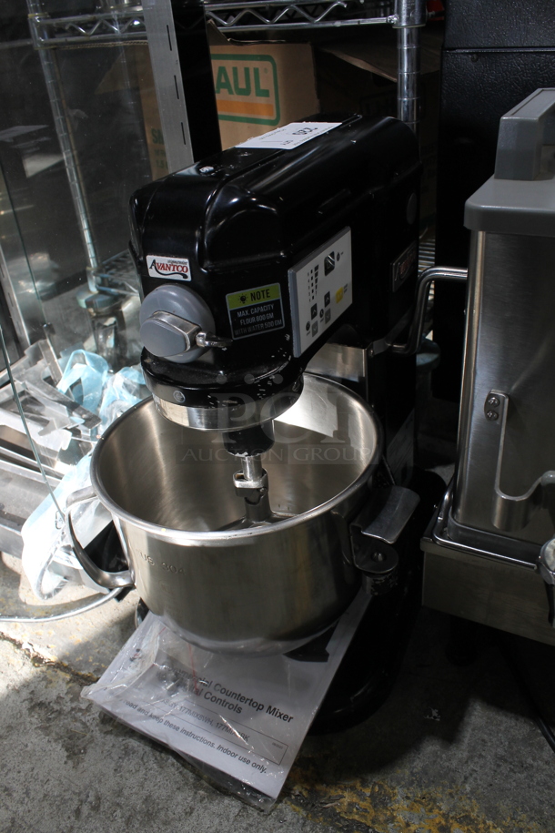 Avantco 177MIX8BK Metal Countertop 8 Quart Planetary Dough Mixer w/ Metal Mixing Bowl. 120 Volts, 1 Phase. Tested and Working! - Image 1 of 7