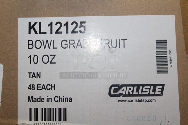NEW! Carlisle Plastic 10oz Grapfruit Bowls. 48 Tan, 54 White. 102X Your Bid!  - Image 2 of 2