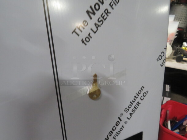 One NEW Bobrick Stainless Steel Paper Towel Dispenser/Trash Receptacle With Key. Model# 38032. $538.72 - Image 3 of 5